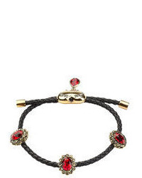Alexander McQueen Embellished Leather Bracelet