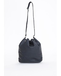 Missguided Samanta Stud Detail Bucket Drawstring Bag Black