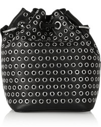 Tamara Mellon Elixir Eyelet Embellished Leather Bucket Bag