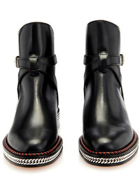 Christian Louboutin Chain Leather Chelsea Boots