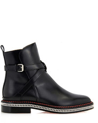 Christian Louboutin Chain Leather Chelsea Boots