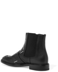Christopher Kane Staples Embellished Textured Leather Chelsea Boots Black