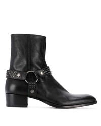 Saint Laurent Wyatt Leather 40mm Ankle Boots