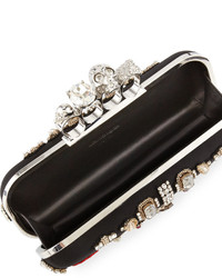 Alexander McQueen Antique Ring Knuckle Box Clutch Bag Blackmulti