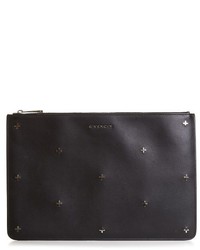 Givenchy Cross Embellished Leather Classic Pouch