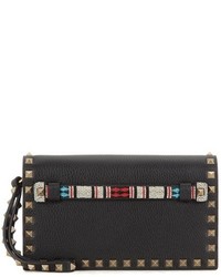 Valentino Embellished Leather Clutch