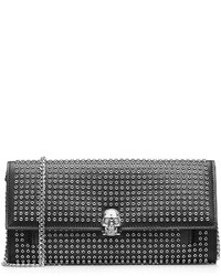 Alexander McQueen Embellished Leather Wallet Clutch