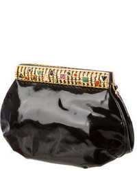 Judith Leiber Embellished Patent Leather Clutch