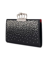 Alexander McQueen Four Ring Crystal Embellished Clutch
