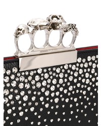Alexander McQueen Four Ring Crystal Embellished Clutch