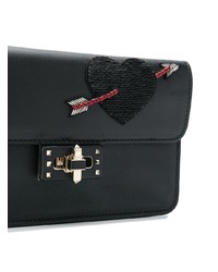 Valentino Garavani Embellished Heart Clutch Bag