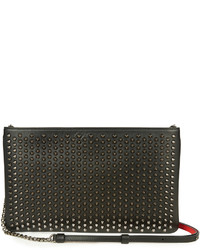 Christian Louboutin Loubiposh Spike Embellished Leather Pouch