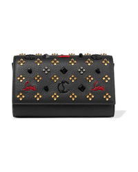Christian Louboutin Paloma Embellished Textured Leather Clutch