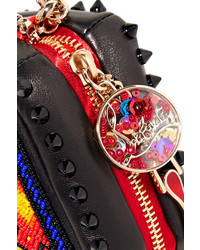Christian Louboutin Piloutin Embellished Leather Clutch Black