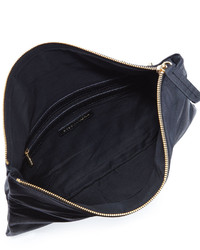 BCBGMAXAZRIA Raina Studded Fold Over Clutch Bag Black