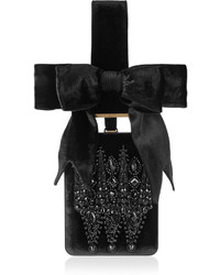 Givenchy Showline Bead Embellished Clutch In Black Velvet
