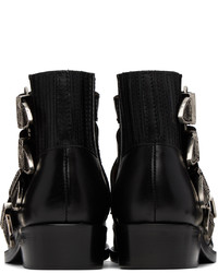 Toga Virilis Black Embellished Cowboy Boots