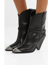 Isabel Marant Lamsy Embellished Leather Ankle Boots
