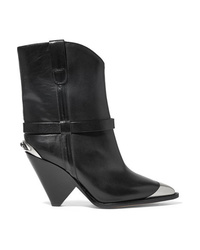 Isabel Marant Lamsy Embellished Leather Ankle Boots