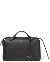 Fendi By The Way Small Embellished Leather Shoulder Bag Black