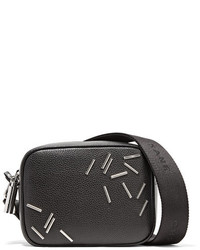 Christopher Kane Embellished Leather Shoulder Bag Black
