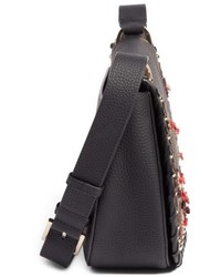 Kate Spade New York Madison Daniels Drive Tressa Embellished Leather Crossbody Bag Black