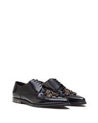 Dolce & Gabbana Embellished Leather Derby Shoes