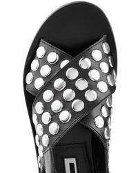 MCQ Alexander Ueen Embellished Leather Sandals