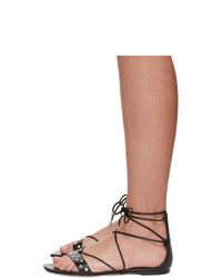 Alexander McQueen Black Studded Sandals