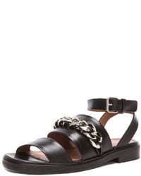 Givenchy Chain Leather Flat Sandals