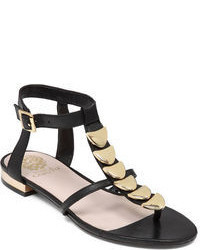 Vince Camuto Himila Embellished Synthetic Leather Thong Sandals