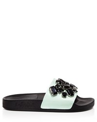 Loeffler Randall Jeweled Flatbed Sandals Cat