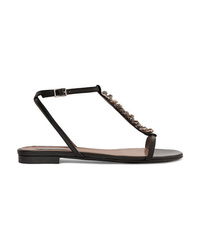 Tabitha Simmons Shell Embellished Leather Sandals