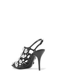 Alexander Wang Bree Faux Pearl Embellished Leather Sandals