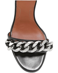 Givenchy Chain Embellished Sandals In Black Leather