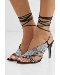 ATTICO Crystal Embellished Faille Sandals