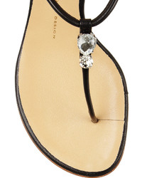 Giuseppe Zanotti Crystal Embellished Leather Sandals