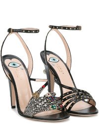 Gucci Crystal Hand Applique Embellished Sandals