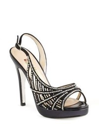 Red Carpet Elive From The Embellished Leather Evening Sandals