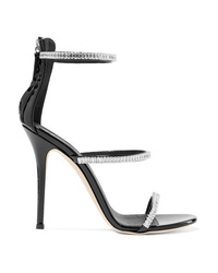 Giuseppe Zanotti Harmony Crystal Embellished Patent Leather Sandals
