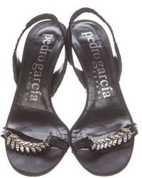 Pedro Garcia Jewel Embellished Slingback Sandals