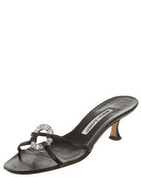 Manolo Blahnik Jewel Slide Sandals