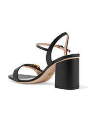 Gucci Marmont Logo Embellished Leather Sandals