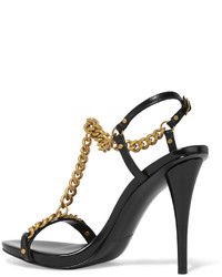 PIERRE BALMAIN Sold Out Chain Embellished Leather Sandals