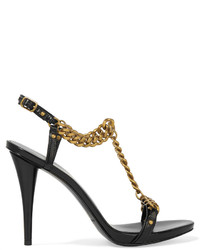 PIERRE BALMAIN Sold Out Chain Embellished Leather Sandals