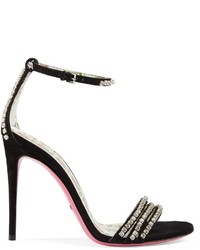 Gucci Suede Sandal With Crystals