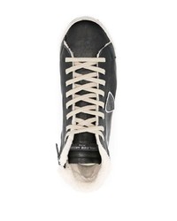 Philippe Model Paris Logo Patch Leather Sneakers