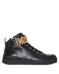 Moschino Logo Plaque Lace Up Sneakers