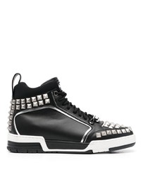 Moschino Stud Embellished High Top Sneakers