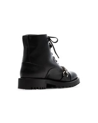 Burberry Chain Detail Lace Up Ankle Boots